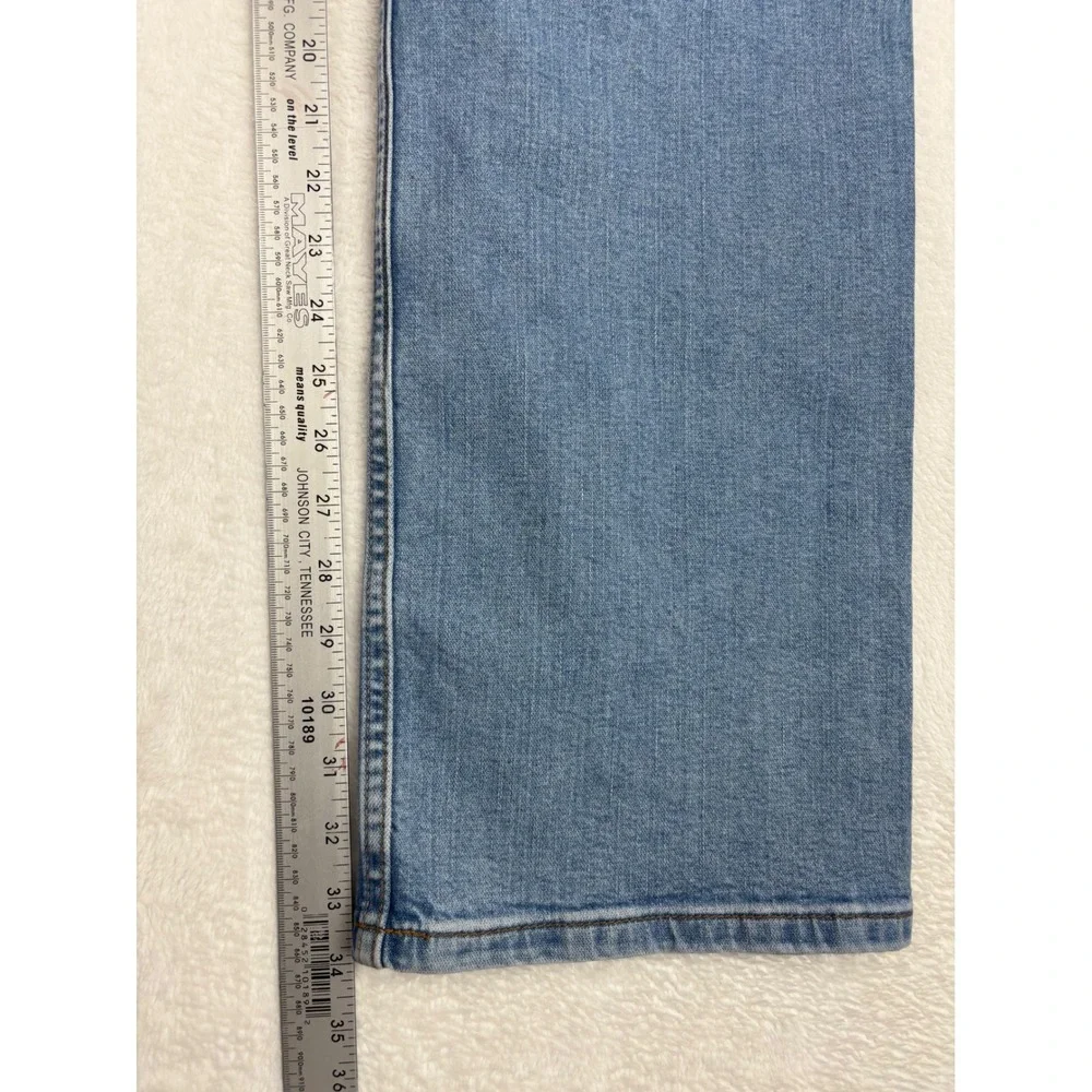Wrangler Five Star Men's 34x34 Premium Bootcut Jeans Light Blue Washed Workwear